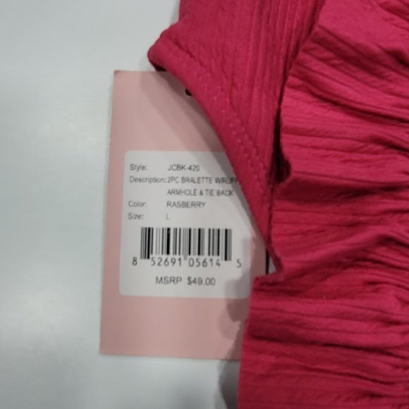 Juicy Couture Ruffle Bikini Bottom Raspberry Flutter Size Large - Picture 10 of 11